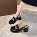 Women’s Shoes Mary Jane Fat Feet Wide Feet Women's Shoes Closed Toe Sandals Thick Heels British Style Large Size High Heels Women_vogvips.com