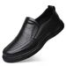 Inner Height Increase Men's Casual Leather Shoes With Cotton Thermal Foot Cover Hole Shoes Staff Men's Shoes_vogvips.com