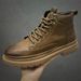 Men's Martin Autumn Winter Thickened Warm Casual Short Genuine Leather Versatile Work Boots British Style_vogvips.com