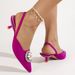 2025 Summer Foreign Trade Large Size Cross-Border European And American Retro Pointed Toe Women's Rhinestone High-Heel_vogvips.com