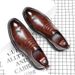 Euro Step Leather British Brogue Carved Business Formal Casual Men's Breathable Black Wedding Shoes 18567-G_vogvips.com