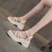 Small Thick-soled Women's Sandals Versatile One-button Fairy Wind Water Diamond Open-toed Women's Sandals_vogvips.com