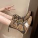 Women Boxing Boots Platform Color-Block Boxing For Women 2025 Autumn Winter New Lace-Up Ankle Belt Buckle High-Top Casual Martin Boots_vogvips.com