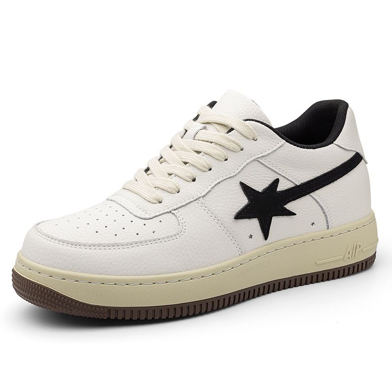 Invisible Heightening White Shoes Men's Shoes Platform Star Casual Board Shoes_vogvips.com