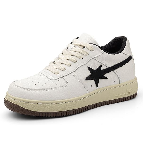 Invisible Heightening White Shoes Men's Shoes Platform Star Casual Board Shoes_vogvips.com