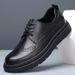 Euro Step 2025 Spring And Autumn New Genuine Brogue Carved Formal Trendy Men's Thick-Soled Business Casual Leather Shoes_vogvips.com