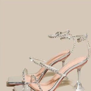 New Sexy Fashion Rhinestone Transparent Thin With High Heel Sandals_vogvips.com