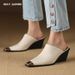 2025 New Ladies Genuine Leather Metal Head Mules Fashion Med Chunky Heels Summer Wedges Slippers Women Casual Office_vogvips.com