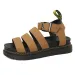 Women Black Leather Platform Gladiator Sandals Multi Strap Ankle Buckle Adjustable Yellow Stitch Chunky Open Toe Summer_vogvips.com
