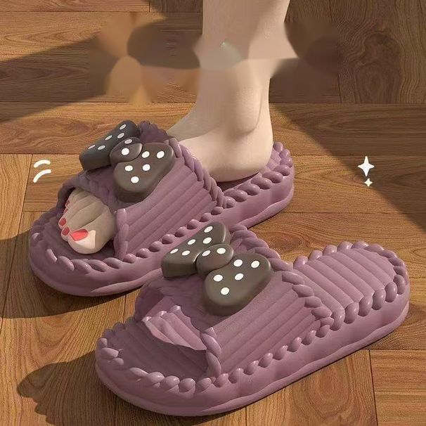 Women's Indoor Slippers With Thick Soles Home Use, Non-slip Bathroom Sandals, Suitable For Outdoor Wear, Soft-soled,_vogvips.com