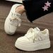 Muffin Platform White Shoes Children Tide Korean Version Heightening Breathable Casual Board Shoes_vogvips.com