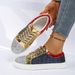 Trendy Low-Top Casual Sneakers With Metallic Patchwork Design For Men And Women Lightweight Comfortable Everyday Shoes_vogvips.com