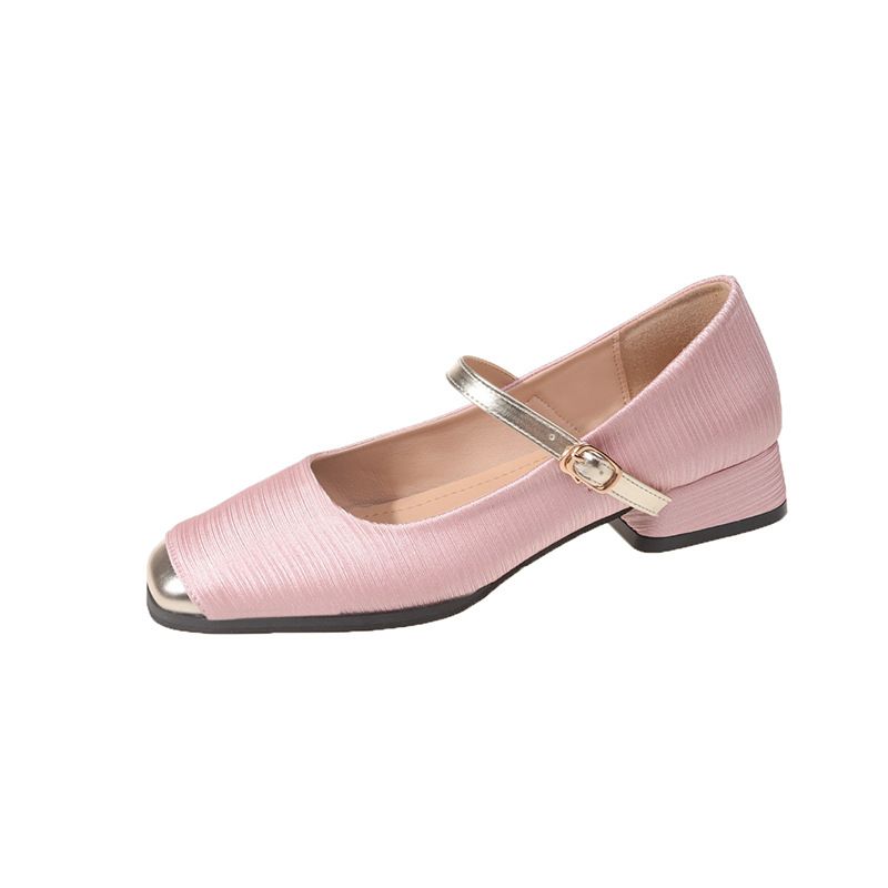 Thick Heels French Style Fragrant Mary Jane Single Women's Spring And Autumn 2024 New Black Evening Boat Shoes_vogvips.com