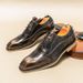 ShoeVault Men's Leather Business Formal Casual Fashion Versatile Groom Wedding Square Toe British Style Retro Oxford Derby Shoes_vogvips.com