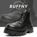 Men's Shoes Casual Big Head Leather Boots Thick Sole Inner Height Increase High Top Leather Shoes Martin Boots_vogvips.com
