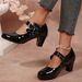 2026 Spring New Model Foreign Trade Women's Chunky Heel High Heels European And American Style Pointed Toe Lightweight_vogvips.com
