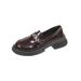 Camellia Loafers, High-end Thick-soled Leather Shoes, Gold Coins, And Single Shoes_vogvips.com