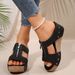 New Women's Wedge Fish Mouth Platform Studded Sandals_vogvips.com