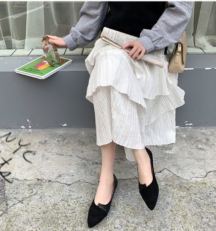 Cross-Border Shallow French New Pointed Toe Versatile Flat Shoes Soft Leather Fashion Korean Style Loafers For Spring,_vogvips.com