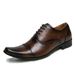 British Style Nightclub Hairstylist Leather Casual Business Lace-up Pointed Toe Men's Shoes_vogvips.com