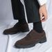 Euro Step Youth Carved Suede Men's Brogue Pointed Casual British Style Single Korean Version Small Leather Shoes_vogvips.com