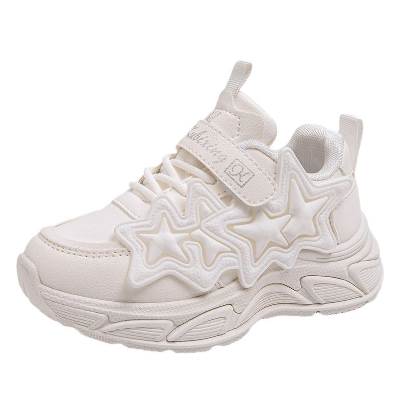Sneaker 2024 Spring & Fall New Arrival Student Soft Bottom White Children's Shoes Little Girl Breathable Clunky Sneakers_vogvips.com