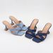Women's Shoes Summer New Women's Denim Knot High Heels, Fashionable Stiletto Heels, Sexy And Versatile Outerwear Slippers_vogvips.com