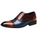 Men's Brogue Oxford Dress Shoes – Classic Wingtip Design With Cushioned Sole For Business & Weddings (Brown/Blue, Sizes 38-45, Runs Large)_vogvips.com