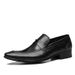 British Style Pair Men, Made Of Genuine Leather Pointed Tips, Suitable For Business Casual Wear, With One Foot On_vogvips.com