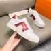 New Santoni Leather Breathable Casual Fashion Versatile Sneakers Dad Men's Shoes_vogvips.com