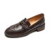 Leather Soft-soled Thick-heeled Loafers Women's Flat-heeled Single Shoes Small Leather Shoes_vogvips.com
