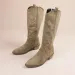 Embroidered Western Cowboy Boots For Women Autumn Pointed Toe Thick Heel High Knee Boots Woman Loose PU Leather Long Botas Mujer_vogvips.com