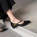Top-layer Cowhide Square-toed Shallow Mary Jane Internal Height Increase, Versatile Mid-heel Women's Shoes Commuting,_vogvips.com