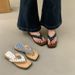Korean Style Polka Dot Flip-flops Women's Summer Outdoor New Wedge Heel Thick Sole Height Increasing Thong Sandals Casual Vacation Slippers_vogvips.com