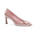 Dropshipping RV Square-Toe High Heels, Metal Square-Buckle Low-Top Shoes, Versatile Office Commuting Women's Shoes_vogvips.com