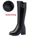 Winter Genuine Wool Women's Thick High Fleece Lined Riding Mid Heel Cotton Leather Full Cowhide Long Boots_vogvips.com