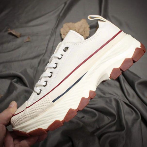 BR301 Classic Canvas Shoes For Women Spring Summer Trend New Versatile Sneakers Thick Sole Height Increasing Student_vogvips.com