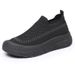 2025 Summer Fashion Versatile Casual Sneakers Breathable Flyknit Mesh Slip-On Lightweight Comfortable Women's Shoes_vogvips.com