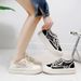Breathable Little White Shoes Women's Shoes Mesh Shoes Thick-soled Lace Thin Casual Board Shoes_vogvips.com