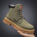 European Warm Series Yellow Winter Padded Men's High-top Work British Style Martin Boots Fleece Lined Leather Shoes_vogvips.com
