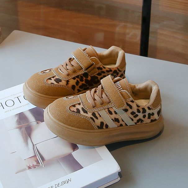 Children's Sports 2025 Spring And Autumn Season New Leopard Print Girls' Forrest Gump Boys' Soft Soled Casual Running_vogvips.com