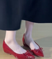 French-style Height-increasing Shoes 2026 New Model Bowknot Patent Leather Sandals For Petite Individuals With Pointed_vogvips.com
