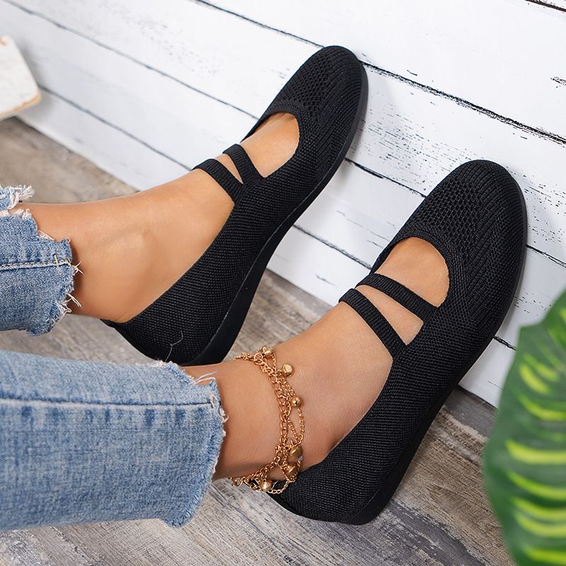 2022 Spring New European And American Style Large Size Round-Toe Women's Flat Loafers Casual Mom Shoes_vogvips.com