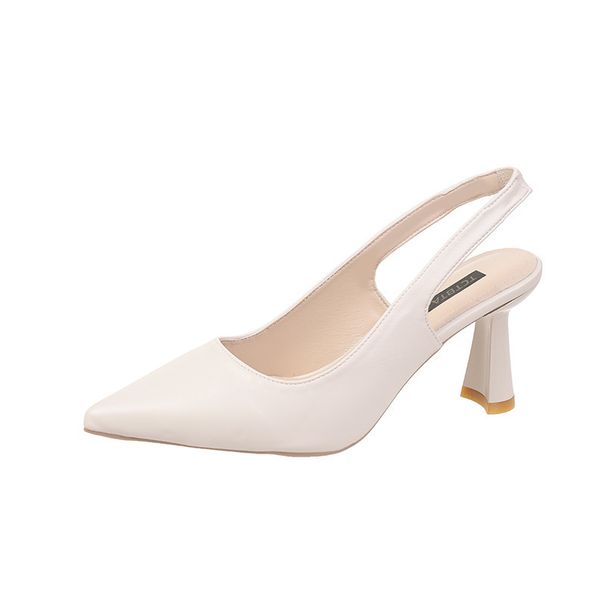 Summer Fashion New Breathable Pointed Toe Stiletto Heel PU Comfortable And Elegant Women's Shoes Shallow Mouth Sexy Sandals_vogvips.com