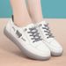 Leather White Shoes Beef Tendon Sole Women's Shoes Soft Sole Casual Sports Shoes Flat Sole Single Shoes_vogvips.com