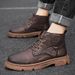European Warm Series Martin High Mid Top New British Style Men's Leather Shoes Autumn Winter Fleece Lined Short Boots_vogvips.com