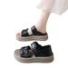 thick-soled Roman Sandals Women's Fashion Two-wear Bag Heel Cool Slippers Soft-soled Beach Shoes_vogvips.com