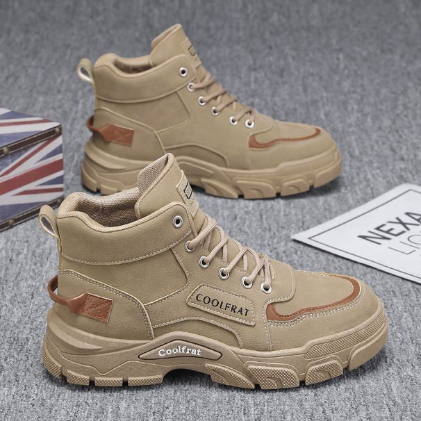 Men's Shoes High-top Martin Boots Men's Platform Tooling Shoes Casual Short Boots Labor Insurance Shoes Men_vogvips.com