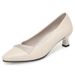 Women's Comfortable Low Heel Pointed Toe Slip-On Dress Shoes - Soft Leather Flats With Cushioned Insole For Everyday Wear Single Shoes_vogvips.com