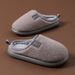 Winter Lamb Wool Women Indoor Home Non-Slip Fleece Lined Warm Couple Fluffy Simple Cotton Slippers For Men_vogvips.com